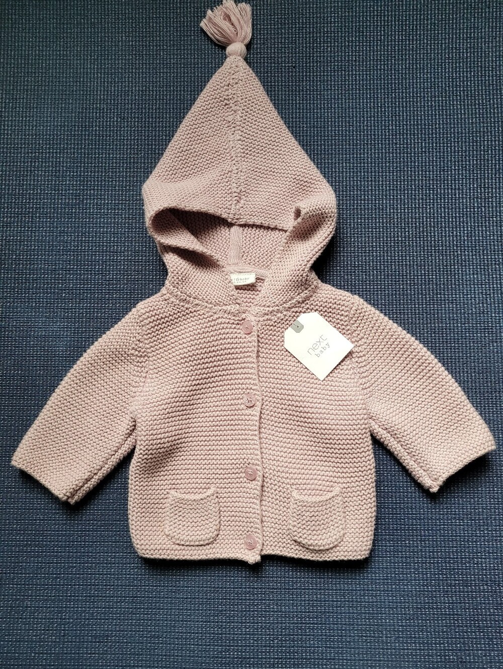 *Next Baby* Hooded Knit Cardigan in Dusty Lilac  Up to 1 mth NWT